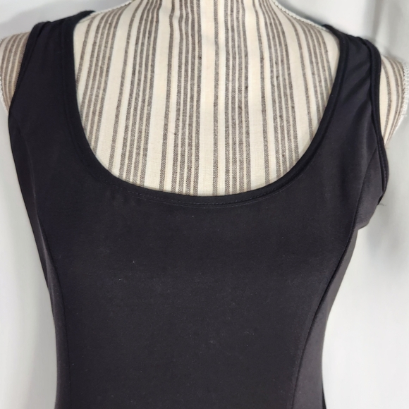 Tiana B. Black Sleeveless Gathered Skirt Pull On Dress Size Small - Picture 2 of 10